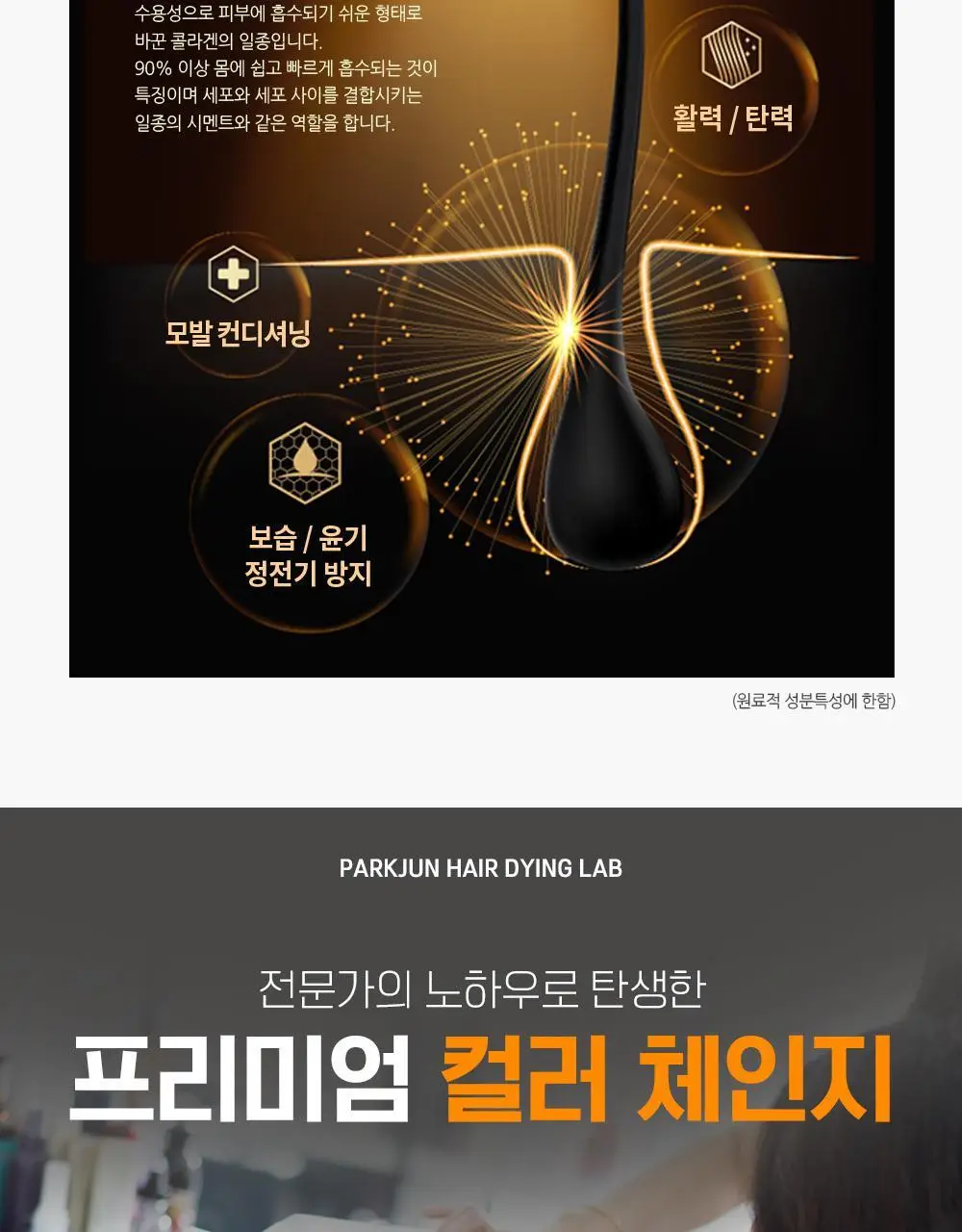 [새치&뿌리염색]박준뷰티랩 미용실 새치커버 염색약 300ml 대용량(4컬러) 상세페이지 8